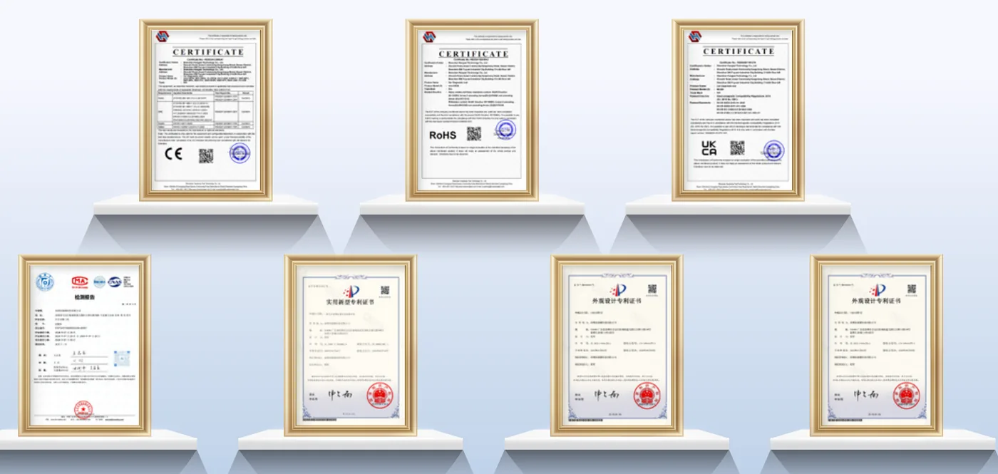 CE, RoHS, UKCA certificates and patents